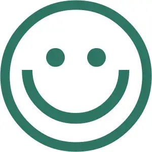 kontrolsmiley glad mund